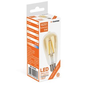Ampolleta led Globo Vintage (Cálida) 6W E47 