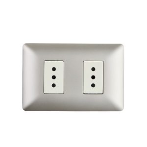 Enchufe Doble 10A 250V  Champagne