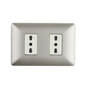 Enchufe Doble Bipaso 10A/16A 250V Café  Champagne