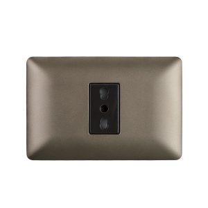 Enchufe Simple Bipaso 10A/16A 250V  Café