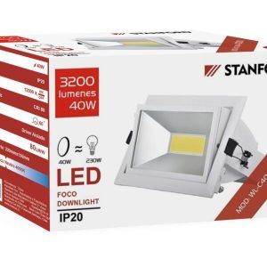 Foco Led Dirigible 40W 4000K  (CUADRADO)