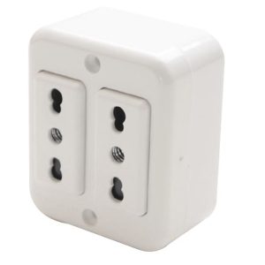 Enchufe Doble Bipaso 10A/16A 250V 2P+T