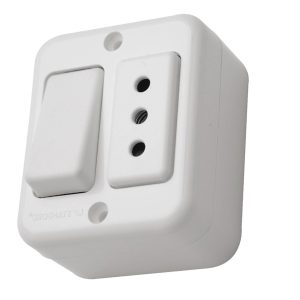 Interruptor Simple 9/12 + Enchufe Simple 10A 250V