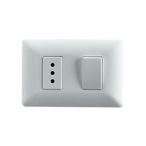 Interruptor Simple (9/12) + Enchufe Simple 10A 250V 