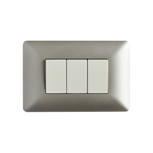 Interruptor Triple (9/32) 10A 250V  Chanpagne