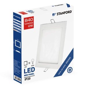 Panel Led Cuadrado Embutido STANFROD 6500K 9W