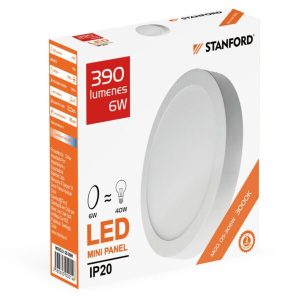 Panel Led Redondo Sobrepuesto  3000K 6W