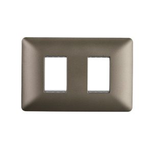 Placa Doble con Soporte  Café
