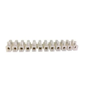 Regleta de Conexión 12 Polos 6mm Blanca
