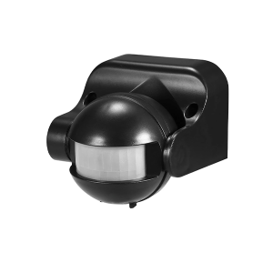 Sensor de Movimiento con Alarma 180° Color Negro