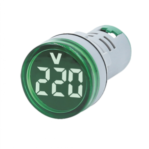 Luz Piloto Led Roja con Voltímetro 22mm