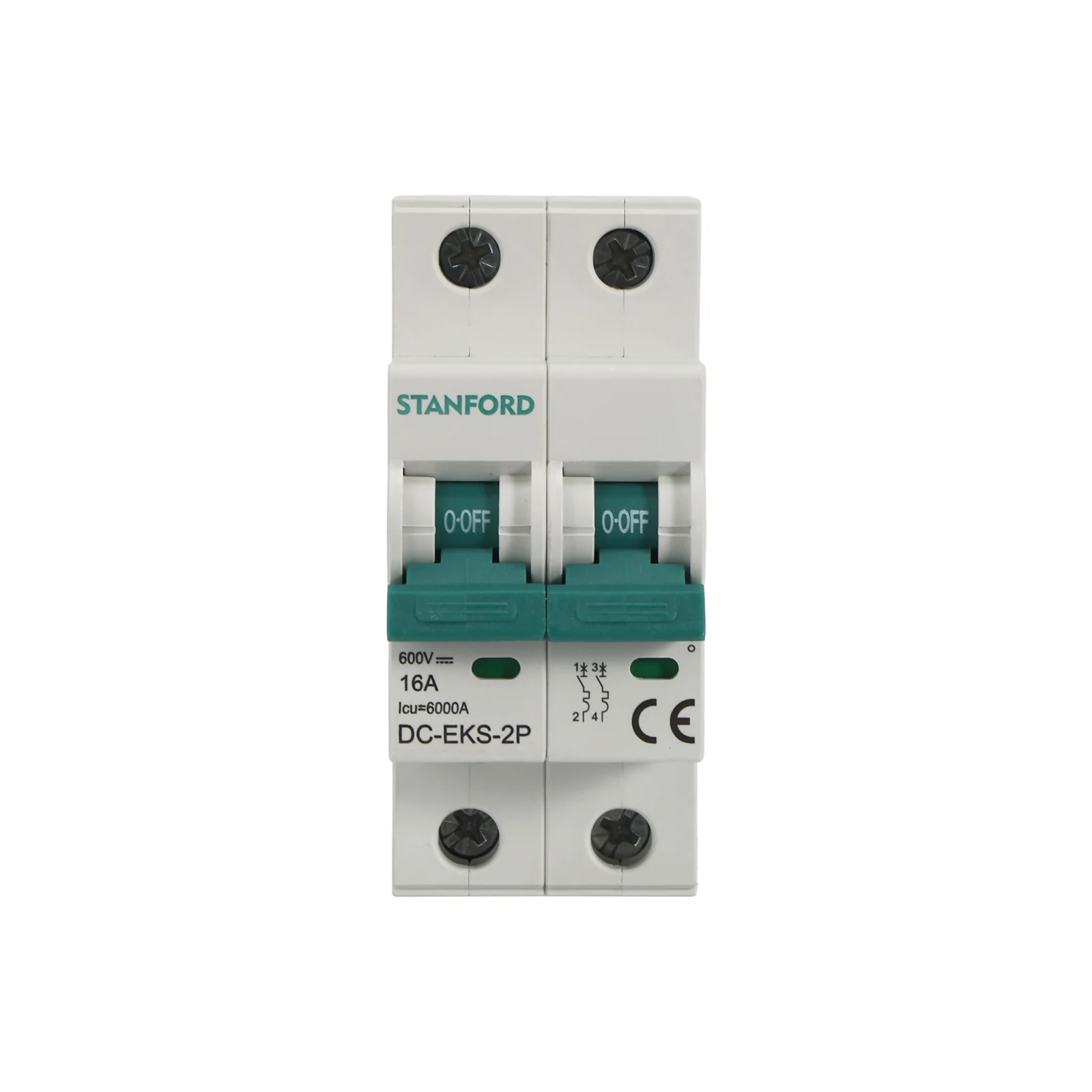 Interruptor Automático 600 VDC 2P 16 A MCB DC