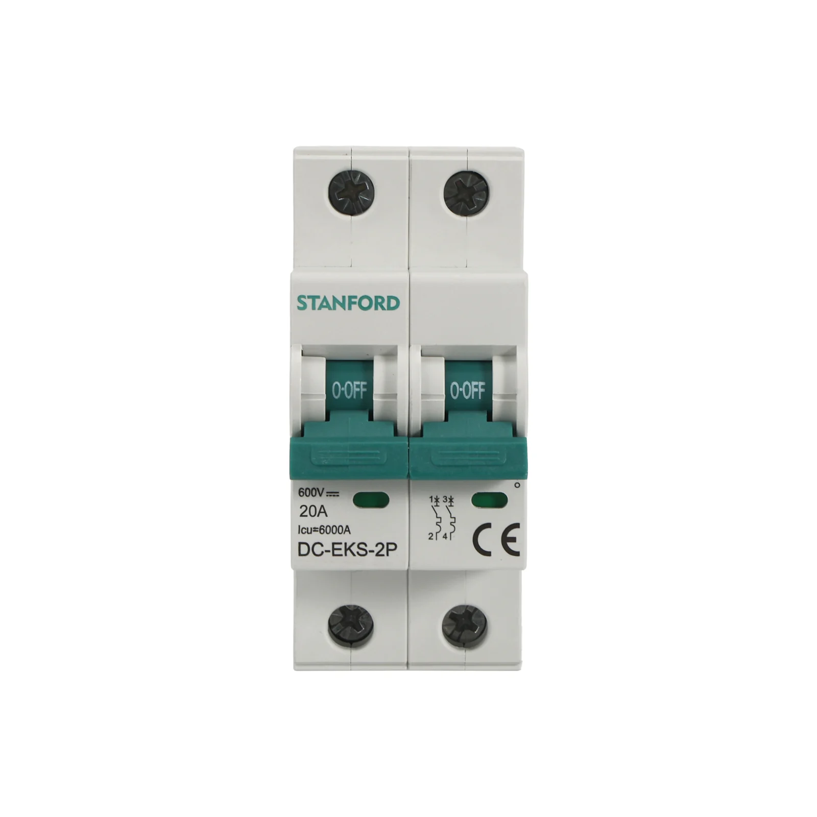 Interruptor Automático 600 VDC 2P 20 A MCB DC