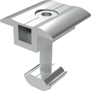 Fijación Intermedia con pletina Dentada para Panel Solar de 30 mm